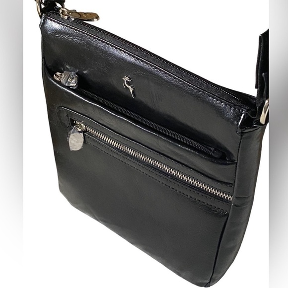 ASHWOOD Genuine Leather Crossbody Shoulder Bag NWOT 10.5” x 8” x 2” D…BLACK NWOT - Picture 13 of 14